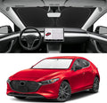 Custom Fit Windshield Sun Shade for Mazda 3 2019-2026, Blocks UV & Heat, Front Window Sunshade Accessories, Easy Fold & Store Keep Your Car Cooler