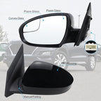 Left Driver Side Mirror Compatible With 2019 2020 2021 Hyundai Tucson With Manual folding Power glass Black Replace #87610D3990(3Pins)