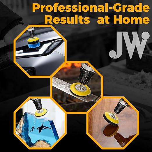 136PCS 3 Inch Wet/Dry Sanding Disc & Polishing Kit, 60-10000 Grit Hook & Loop Pads with Hand Pad for Drill or Manual Use, Hea