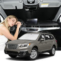 Windshield Sunshade for Subaru Outback 2010-2014 Sun Shade Car Windshield Accessories Upgrade 4 Layers Blocks UV Rays Custom Fit Outback 240T Car Window Shades Windshield Keep Cool Foldable