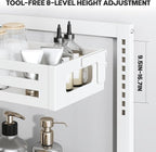 1 Pack Under Sink Organizer,Pull Out Cabinet Organizer with Smooth Cylindrical Rail,Metal Slide Out Drawer for Kitchen Bathro