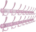 Dseap Coat Rack Wall Mount - 38” Long 10-Tri-Hooks Heavy Duty Coat Hanger Rail Wall Hooks for Hanging Coats Hats Clothing Clo