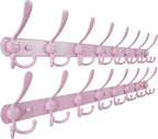 Dseap Coat Rack Wall Mount - 38” Long 10-Tri-Hooks Heavy Duty Coat Hanger Rail Wall Hooks for Hanging Coats Hats Clothing Clo