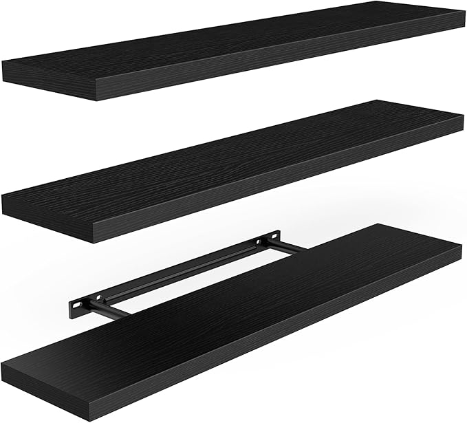 AMADA HOMEFURNISHING Floating Shelves for Wall, Wall Shelves for Living Room, Bedroom, Bathroom, Kitchen & Home Office Organi