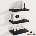 Fun Memories 12 Inch Deep Floating Shelves for Wall, 20 Inch Long Wall Mounted Storage Shelf with Invisible Brackets, 3 Pack 