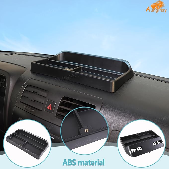 Aunginsy Center Console Dash Storage Tray Compatible with Hummer H3 2005 2006 2007 2008 2009, Car Dashboard Storage Box Organizer Holder Tray Dash Storage Insert Mounted Tray ABS Interior Accessories