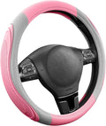 Road Comforts Car Steering Wheel Cover - Microfiber Leather Steering Wheel Wrap Sports 14.5-15 Inch Steering Wheel Cover Non-