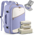 HOTOR Travel Backpack for Women – TSA-Friendly Travel Bag with Multiple Compartments & 3 Packing Cubes, Water-Resistant & Com