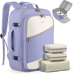 HOTOR Travel Backpack for Women – TSA-Friendly Travel Bag with Multiple Compartments & 3 Packing Cubes, Water-Resistant & Com