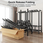 Portable Foldable Wardrobe Closet with Door - Metal Clothing Rack for Hanging Clothes, Space-Saving Coat Storage for Bedroom 
