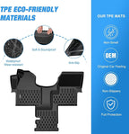 Nilight TPE Floor Mats for All Mercedes Benz Sprinter 2500 3500 2019 2020 2021 2022 2023 2024 2025 Weather Custom Fit Heavy Duty Floor Liners
