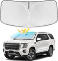 for GMC Yukon/Yukon XL 2021-2025 2026 Windshield Sun Shade - 4 Layers Car Sunshades for Front Windows Shade Cover Custom Fit Yukon Sun Visor 250T Retractable Shade Blocks UV Rays Car Accessories