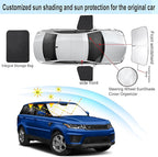 3PCS Car Window Shades Front Windshield Sun Shade Foldable Window Shade Custom Fit for 2014-2019 La-nd Ro-ver Range Rover Sport Car Shades for Front Windows Anti-UV Rays Block Heat