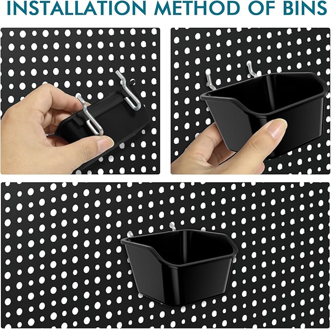 248PCS Pegboard Accessories Organizer Kit,1/8 and 1/4 inch Pegboard Hooks Assortment, Pegboard Bins, Metal Hooks for Hanging 