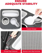 KEMIMOTO Back Seat Cup Holder for Car, Couch Cup Holder, Car Truck Boat Organizer, Couch Sofa Bed Expander Tray Holds Drinks, Snacks, Remote, Cell Mobile Phone (Black)