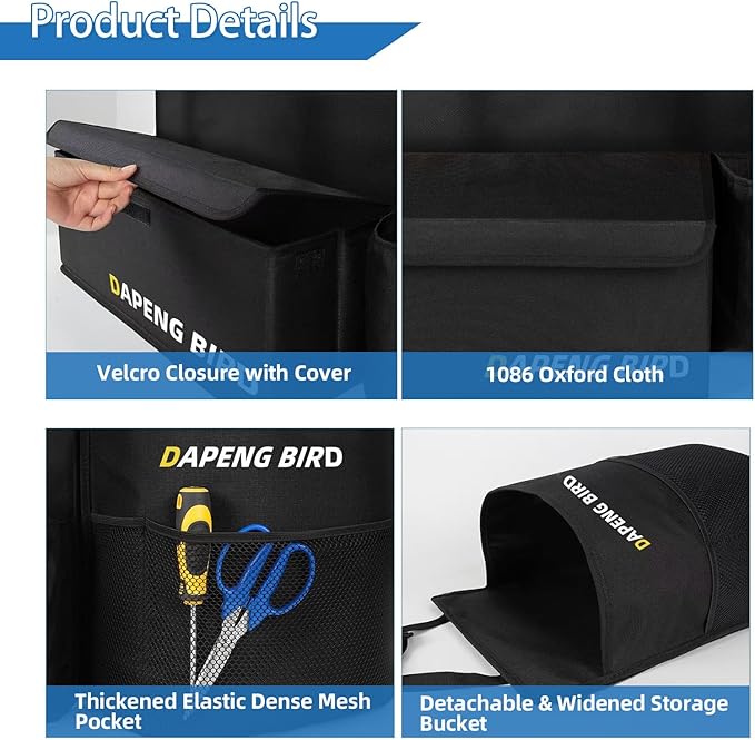 Deluxe Car Trunk Organizer For SUV, Backseat Hanging Large Storage With Collapsible And Multiple Pockets For Storage Car Trunk S