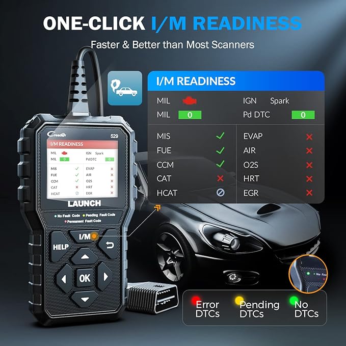 Launch CR529 OBD2 Scanner Diagnostic Tool, Full OBD2 Scanner for Car, Free Lifetime Upd. Check-Egine-Light Code Reader, 5