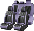 Coverado Car Seat Covers Full Set, Seat Covers for Cars, Car Seat Cover, Car Seat Protector, Leather Car Seat Cushion, Waterp