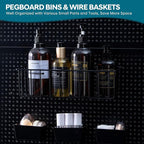 246PCS Pegboard Accessories Organizer Kit,Includes Pegboard Hooks,Bins,Baskets,Paper Towel Holder;Suitable for 1/8 and 1/4 Pe