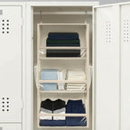 STORAGE MANIAC 6-Shelf Hanging Closet Organizer and Storage, 2 Separable 3-Shelf Haning Organizers for Closet, Collapsible Ha