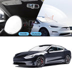 TINGLU Sun Shade for Tesla Model S (Fit Long Range/LR Model) 2012-2025 2026 Accessories Windshield Sun Shade Window Shade UV Rays Protection Sun Visor Cover with Steering Wheel Sunshade Storage Bag