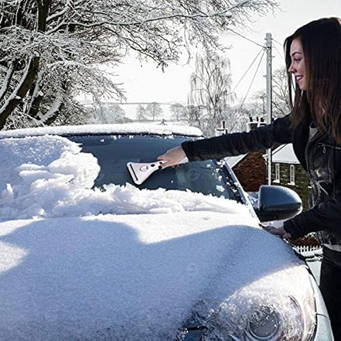 ZONETECH Heated Car Window Ice/Snow Scraper Extendable Auto Windshield Heated Scraper with LED Light,12V Electric Scraper Heating, 5pcs Car Ice Scraper Snow Removal Stocking Stuffer