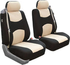 FH Group Three Row 7 Seater - All Purpose Flat Cloth Built-in Seat Belt Car Seat Cover - Universal Fit for Cars Trucks & SUVs