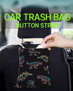 Car Garbage Can, Hanging Car Trash Can Bag for Cute Car Back Seat Organizer, Cool Dinosaur