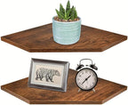 eosHOM FWSH00004 Floating Wall Storage Shelf, Elegant Classic Wood Finish, Space-Saving Wall Shelf for Decor, Books & Plants,