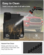 KIWI MASTER Floor Mats for 2016 2017 Toyota Tacoma Double Cab Crew Cab, Custom Fit All Weather Car Mats, Heavy Duty TPE Floor Liners, Front & Rear 2 Row, Black