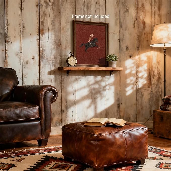 Retro Western Wall Art Skeleton Cowboy Poster Vintage Bucking Bronco Prints Quirky Western Horse Rider Painting Halloween Got