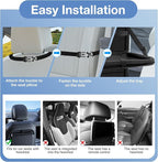 Car Backseat Organizer with Table Tray(2-Pack) 9 Storage Pockets Backseat Car Organizer and storage with Tablet Holder, Kick Mats Back Seat Cover for Kids family Road Trip Essentials Travel