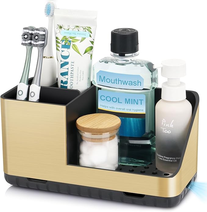 PARKMANI Toothbrush Holders for Bathroom Countertop Organizer, Kids Electric Toothbrush and Toothpaste Holders, Bathroom Acce