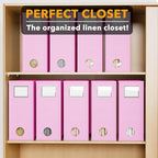 SpaceAid 9 Pack Bed Sheet Organizers and Storage, Foldable Sheet Organizer with Window for Linen Closet, Set Folder Keeper fo