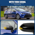 Passenger Side Mirror Assembly Compatible with Toyota Corolla 2020-2025 Heated with Turn Signal, Blind Spot Monitor, Power Adjustable Replace TO1321395, 8791012F90 Black (7Pin Right)