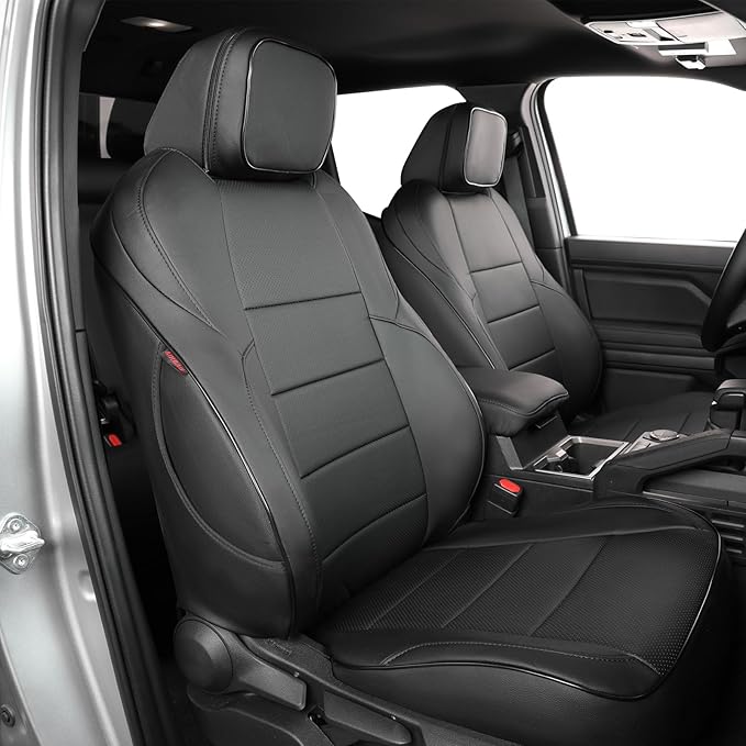 EKR Custom Fit Tacoma Car Seat Covers for Select Toyota Tacoma (Petrol) 2024 2025 2026 Double cab SR,SR5,TRD Sport,TRD Off-Ro
