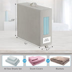12 Pcs Bed Sheet Organizers and Storage, Large Size Sheet Set Organizers (Queen & King) Duvet Covers Blanket Storage for Line