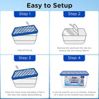 W&E Choice Moisture Absorbers, Portable Humidity Absorber Boxes for Your Bathroom, Closet & Car, Dehumidifier with Fragrance