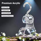 3 Pieces Clear Purse Hanger Closet, Luxury Crystal Bag Hangers Hooks with 360-Degree Rotation, Durable Handbag Backpack Purse