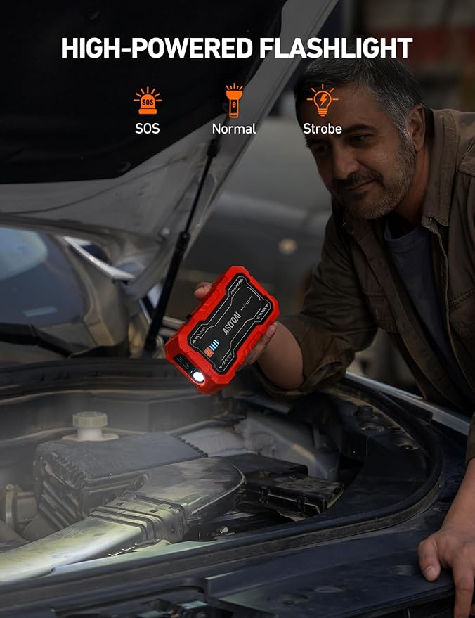 AstroAI S8 Pro Car Battery Jump Starter, 3000A Peak Jump Starter Battery Pack for Up to 9.0L Gas & 7.0L Diesel Engines, 12V