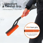 DMJN [2026 Upgraded 27'' Snow Brush and Ice Scrapers for Car Windshield [One-Wipe Clean] Detachable Snow Brush for Car with Ergonomic Foam Grip for Cars, Trucks, SUVs