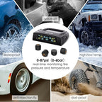 Tymate TM2 RV Tire Pressure Monitoring System, Tire Pressure Monitor with Solar Charge, TPMS with 4 Sensors(Max. 10) & 6 Alarm Modes, New Updated w/Color LCD Display, 0-87PSI for RV/Trailer/Truck/SUV