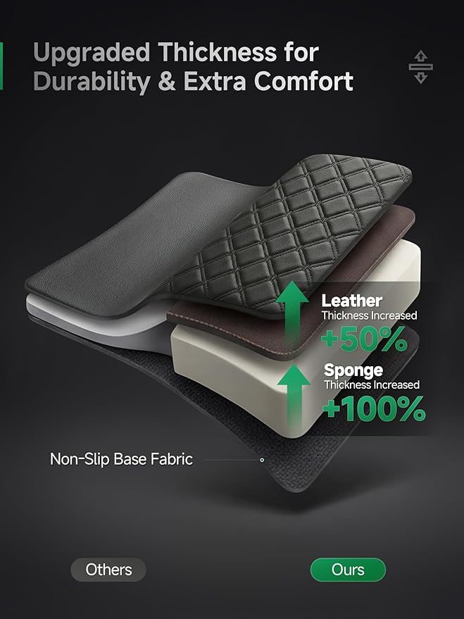 GIANT PANDA 2PCS Front Car Seat Cover for Subaru Outback Forester Crosstrek Legacy Impreza, Faux Leather Bucket Seat Covers (
