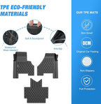 Nilight TPE Floor Mats for Freightliner Cascadia 2018 2019 2020 2021 2022 2023 All Weather Custom Fit Heavy Duty Floor Liners