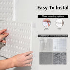 Black Pegboard Combination Kit, Wall Organizer Pegboard, Modular Hanging, Peg Boards and Accessories Modular Hanging, Garage 