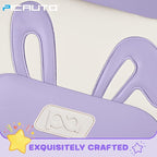 PIC AUTO Car Seat Covers, Cute Rabbit Premium Purple Leather Seat Covers, Universal Fit Front Seat Covers for Cars, Trucks, S