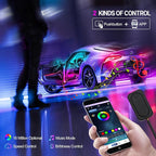 New Version Dreamcolor Acrylic Car Interior Lights 18 in 1 RGB Car Ambient Lighting Kit APP Control Zoned Control System 252 Color Modes DIY 16 Million Colors Music Sound Active Neon Light Kits