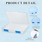 PerKoop 6 Pcs Clear Paper Storage Box A4 Plastic File Box Document Paper Organizer Storage Board Game Project Cases Container