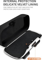 GDQ Sunglass Holder for Car Visor Clip Glasses Case Car Sunglasses Case for Car Sun Visor Glasses Storage Box Car Sunglass Holder Car Visor Accessories Universal for SUV Sedan Truck (Black)