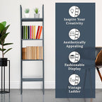 BARNWOODUSA Throw Blanket Ladder – Fully Assembled Reclaimed Wood – Rustic Decorative Ladder for Towels, Quilts, & More – Per